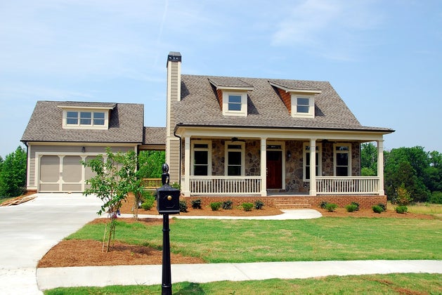 House with a garage and front yard